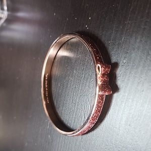 Like New Kate Spade New York sparkling rose gold bow bangle